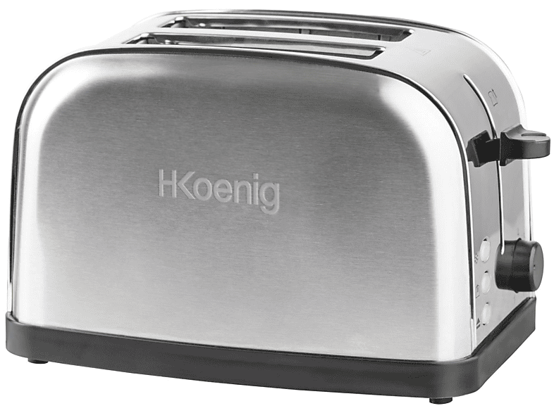 H.KOENIG TOS7 Toaster Silber (850 Watt, Schlitze: 2)