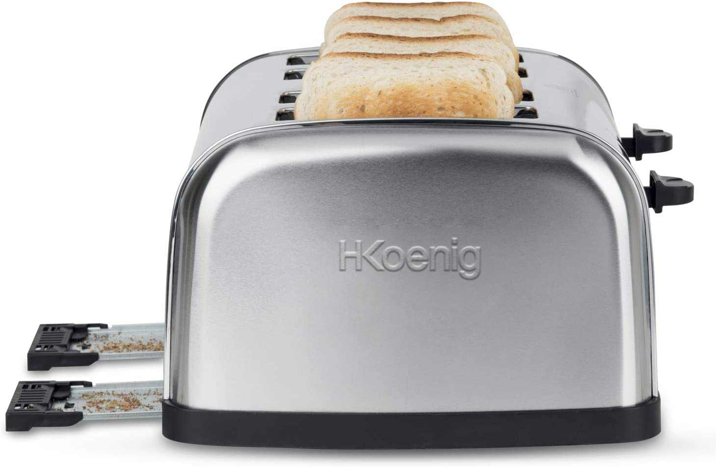 Toaster TOS14 (1500 H.KOENIG Schlitze: Watt, 4) Silber