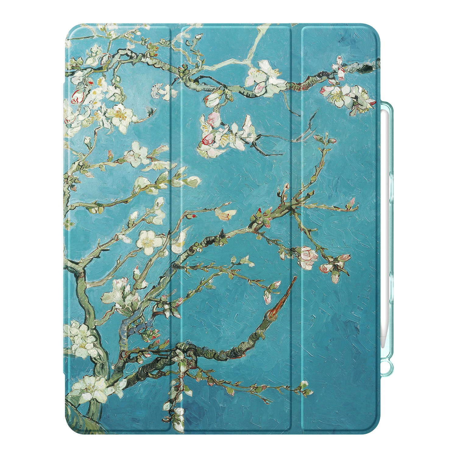 FINTIE Hülle Tablethülle Apple Mandelblüten Bookcover für Kunstleder