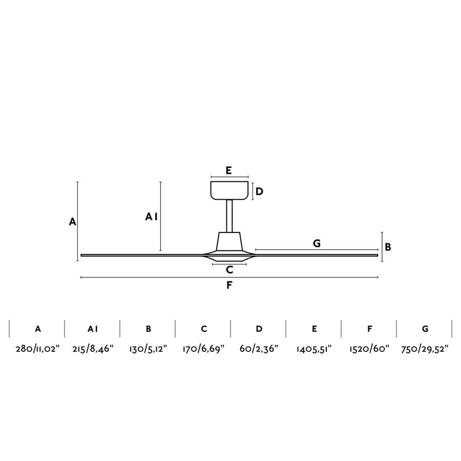 FARO Morea Deckenventilator Braun (38 Watt)