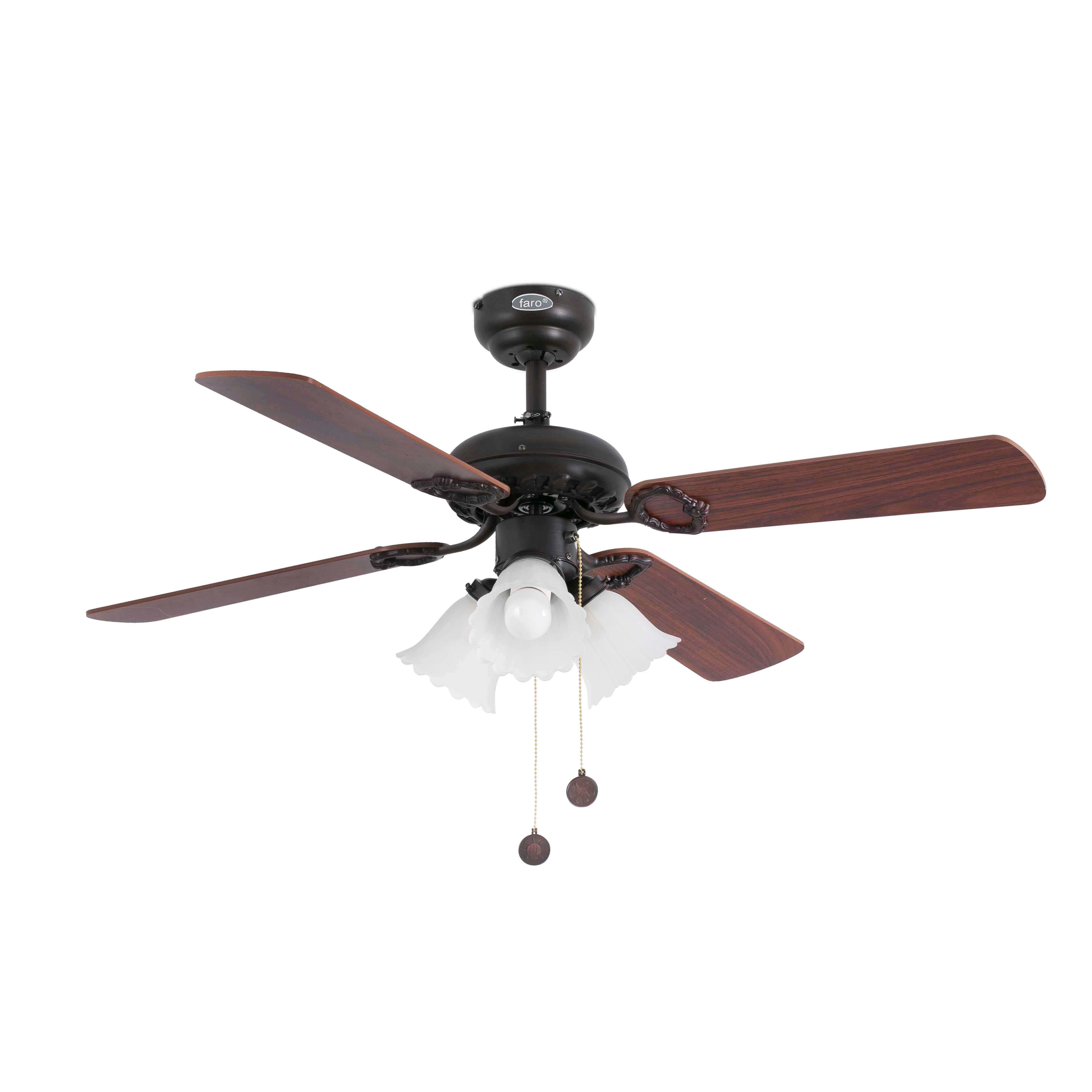 (50 Watt) Lisboa FARO Mahagoni Deckenventilator