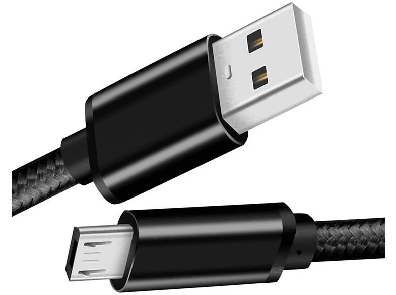 M2-TEC MIcro USB USB Kabel, 2 Schwarz USB m, Micro Kabel, zu