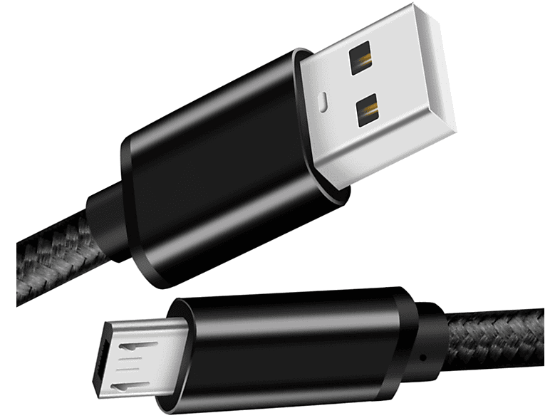 M2-TEC MIcro USB Micro m, Kabel, 2 Schwarz USB USB Kabel, zu