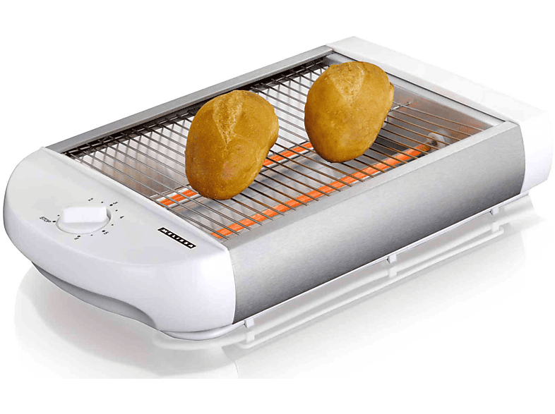 MELISSA 16140111 Flach-Toaster weiß (600 Schlitze: Watt, 1)