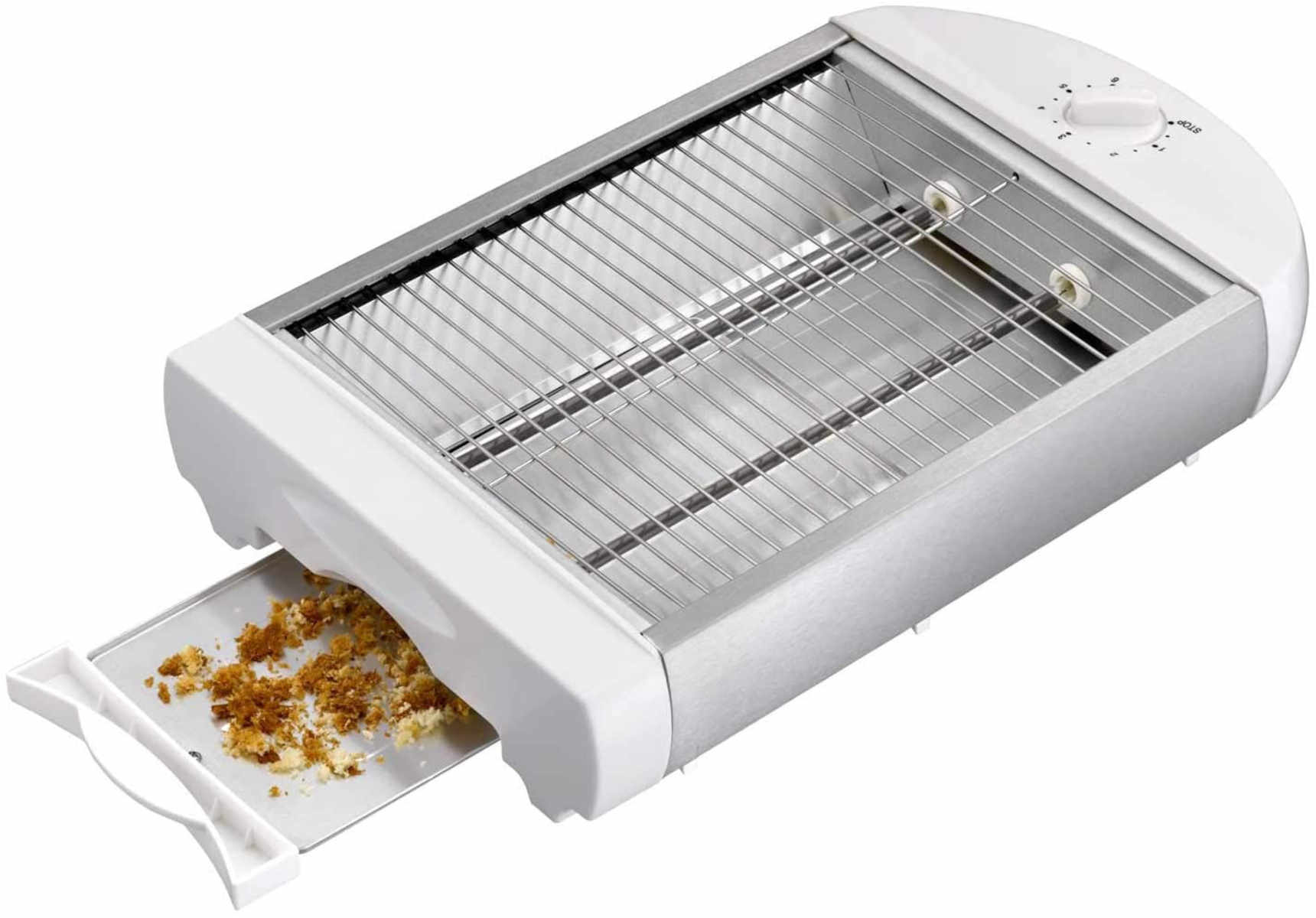Flach-Toaster weiß (600 1) Watt, MELISSA Schlitze: 16140111