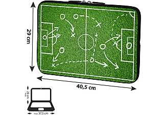 PEDEA Laptop Hülle "Soccer" 15,6 Zoll (39,6cm) Notebook Sleeve Sleeve für Universal Neopren, Soccer