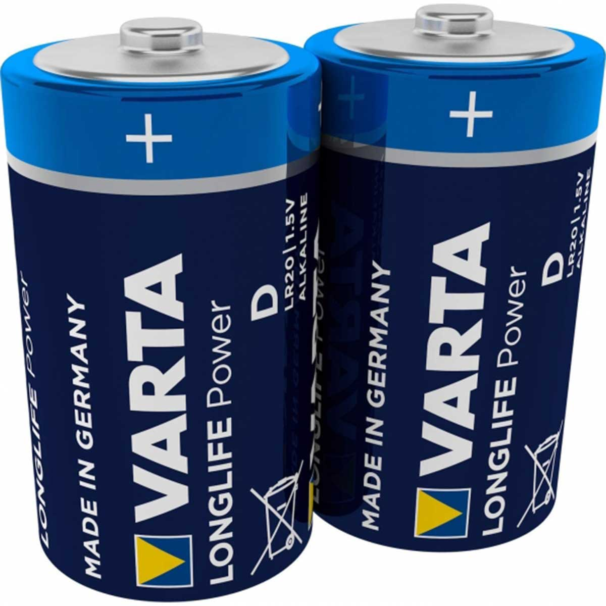 VARTA Longlife D Batterie Batterie, AlMn, Blister) Mando Distancia 1.5 (2er LR20 Ah Power Mono 16.5 Volt, 4920