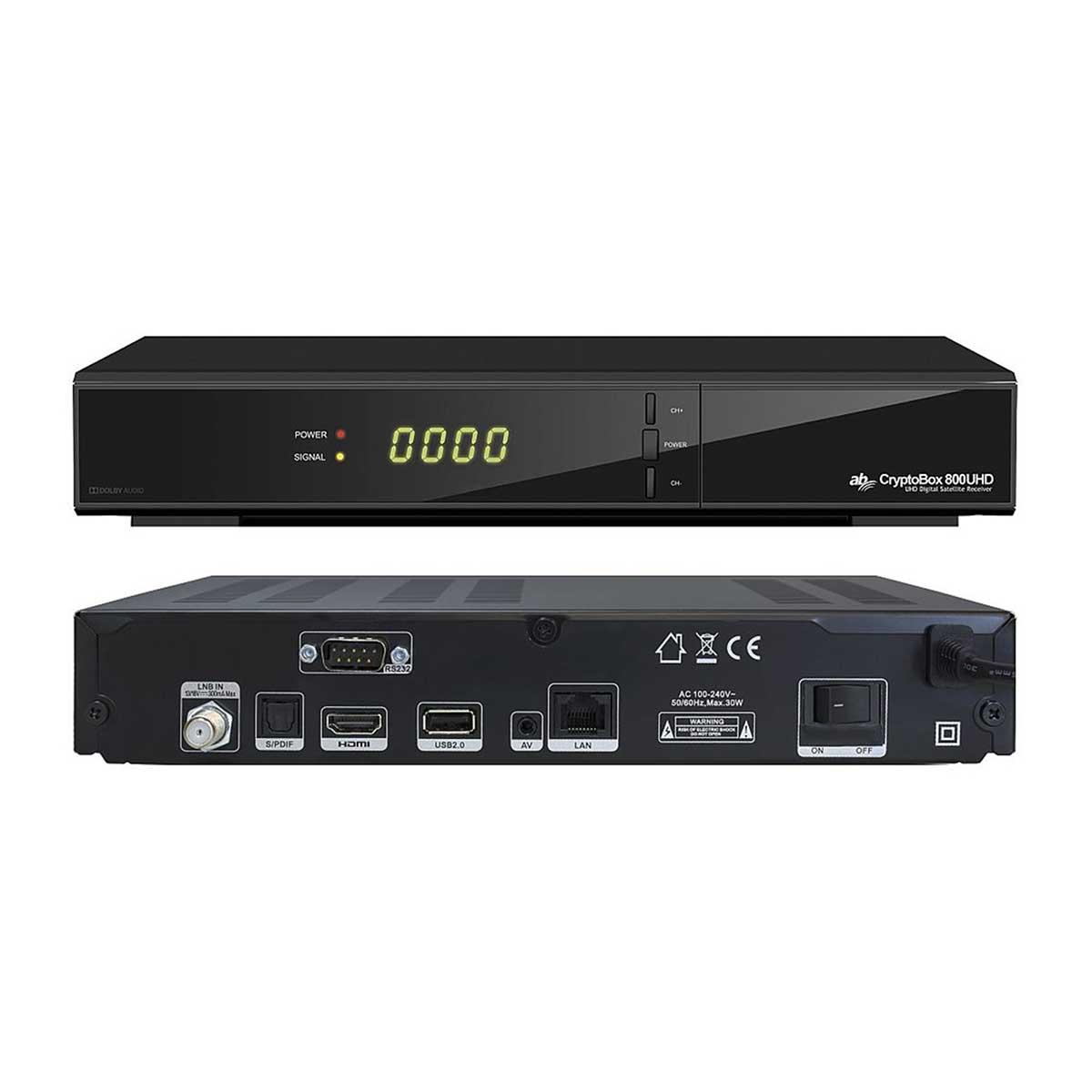 AB-COM 800UHD PVR-Funktion=optional, CryptoBox Sat-Receiver schwarz) (HDTV,