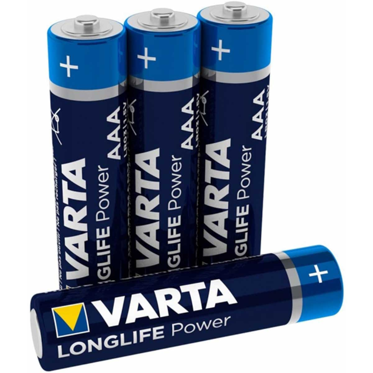 VARTA Longlife 4903 distancia Micro Batterie Ah Batterie, LR03 Blister) Power Mando AlMn, AAA (4er 1.5 Volt, 1.26