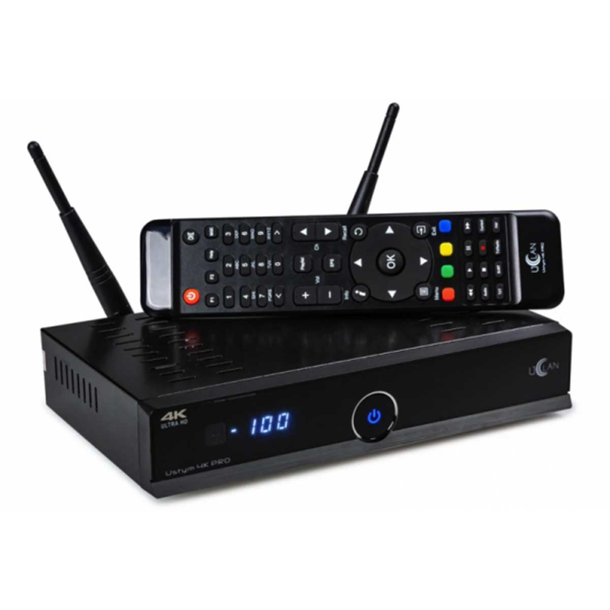 UCLAN Ustym 4K Pro Sat-Receiver PVR-Funktion=optional, (HDTV, (H.265), schwarz) DVB-C, DVB-S2, DVB-T2