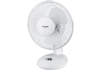 GLOBO Tischventilator Ventilator Metall 2-stufig weiß 0407 Ventilator Weiß 