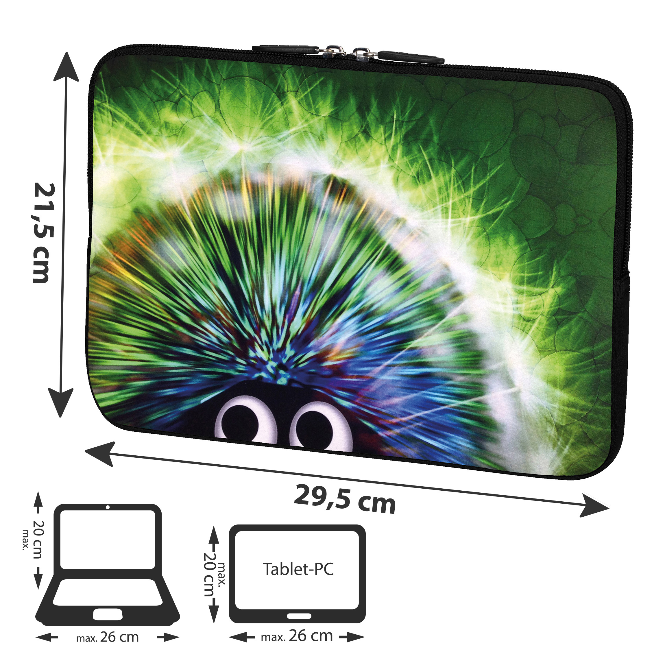 PEDEA Design 15.6 Inch Laptop Sleeve - Neoprene Protective Case With Double Zipper, Matrix Pattern 2 thumbnail image