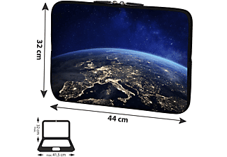 PEDEA Laptop Hülle "Space Night" 17,3 Zoll (43,9 cm) Notebook Sleeve Sleeve für Universal Neopren, Space Night