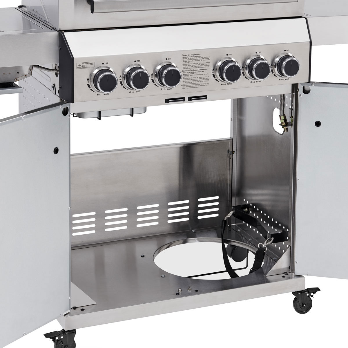 (20,7 kW) TAINO Silber PLATINUM Gasgrill, 4+2