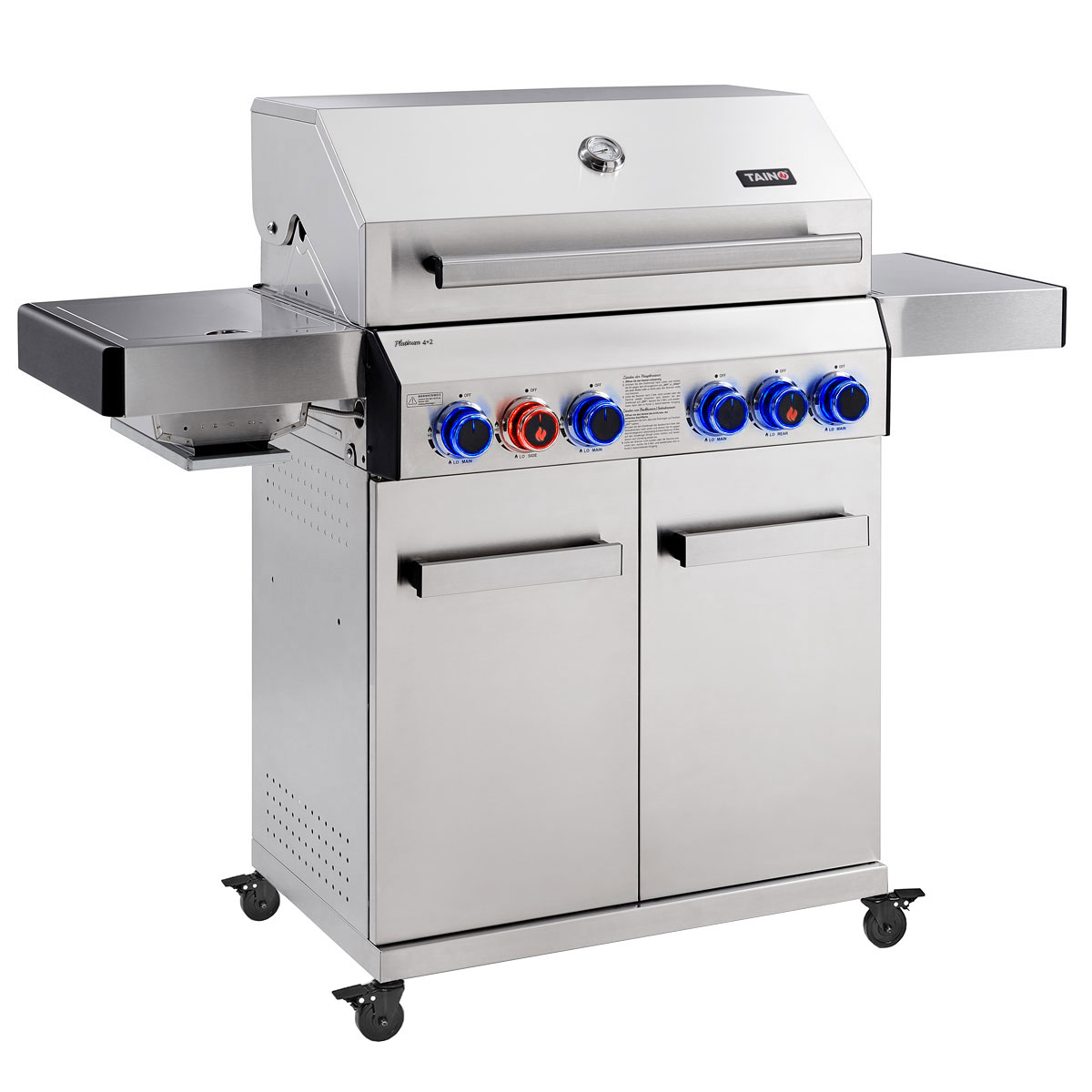 kW) Gasgrill, Silber TAINO (20,7 4+2 PLATINUM