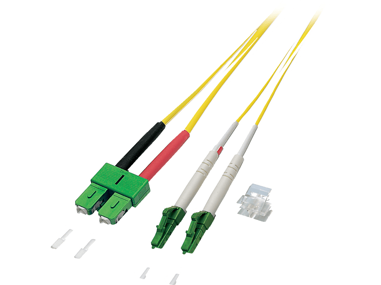 SC/APC, Duplex Jumper Glasfaserkabel, 15 Kabel / - LC/APC m COMMUNIK