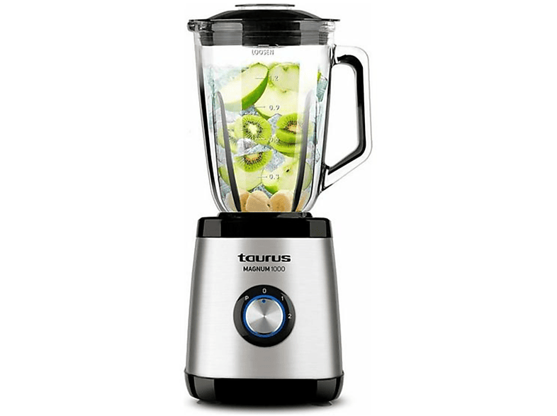 TAURUS Magnum Standmixer Schwarz, Edelstahl, Transparent (1000 Watt, 1.5 l)