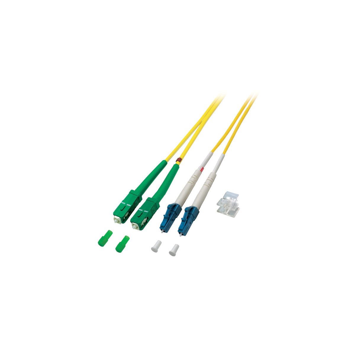 COMMUNIK Kabel Duplex Jumper / Glasfaserkabel, m SC/APC, 7,5 - LC
