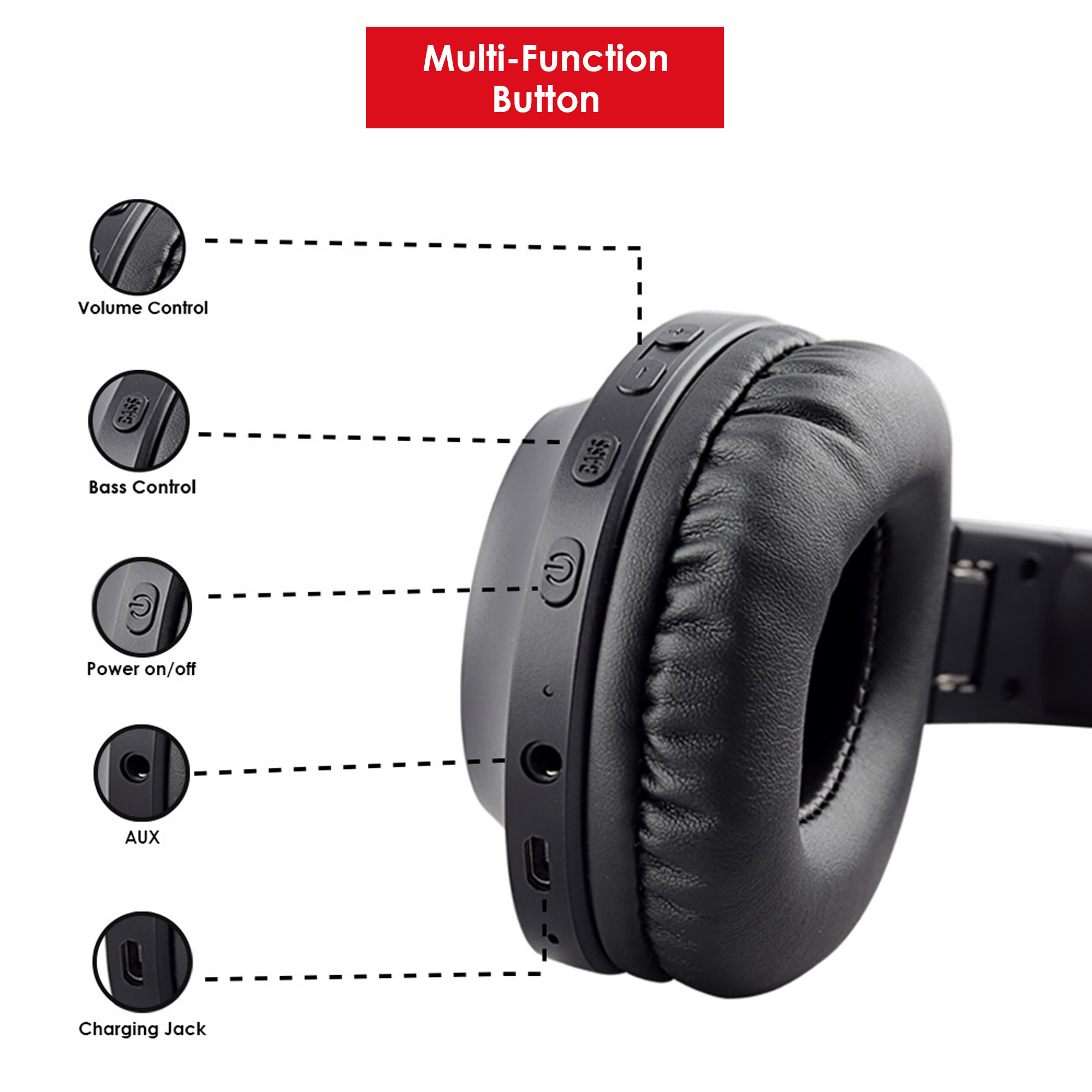 On-ear Kopfhörer Bluetooth LENOVO schwarz HD116,