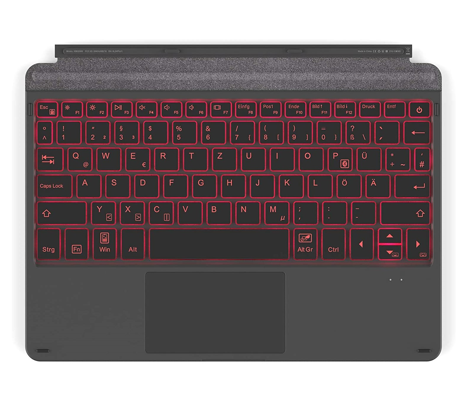 7 Generation), Trackpad, Farben INATECK Tablet-Tastatur Bluetooth (1&2&3 Tastatur Go Hintergrundbeleuchtung, für Surface 5.1,