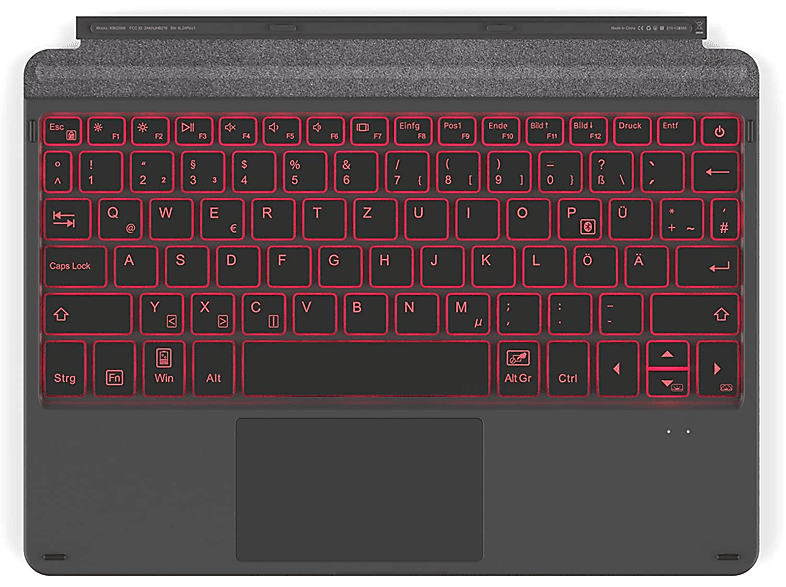 INATECK Tastatur für Farben 5.1, Tablet-Tastatur Surface Bluetooth (1&2&3 Go Hintergrundbeleuchtung, 7 Generation), Trackpad