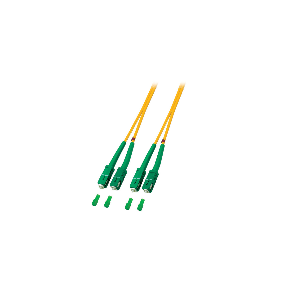 COMMUNIK Kabel / - SC/APC Duplex Jumper Glasfaserkabel, SC/APC, 2 m