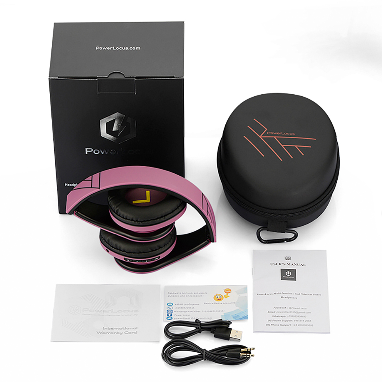 POWERLOCUS P2, Over-ear Kopfhörer Lila/Schwarz Bluetooth