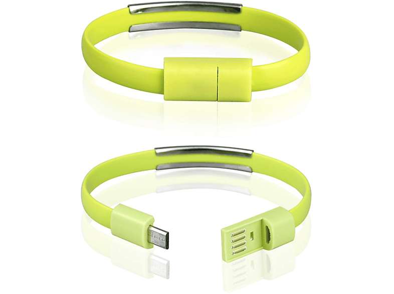 COFI Micro USB Stylisch Armband, Ladekabel, Grün