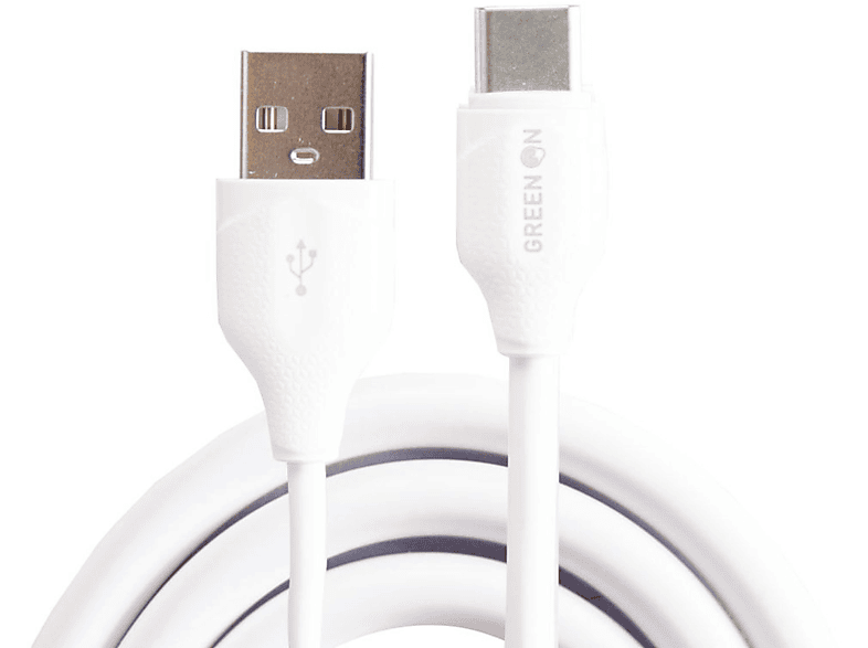 COFI 1m 2.4A USB Typ C Datenkabel, Ladekabel, Weiß