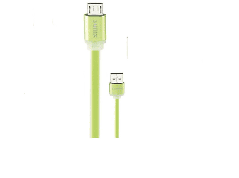 SUNIX 1,2m 3A Softtouch Micro Grün USB, Ladekabel