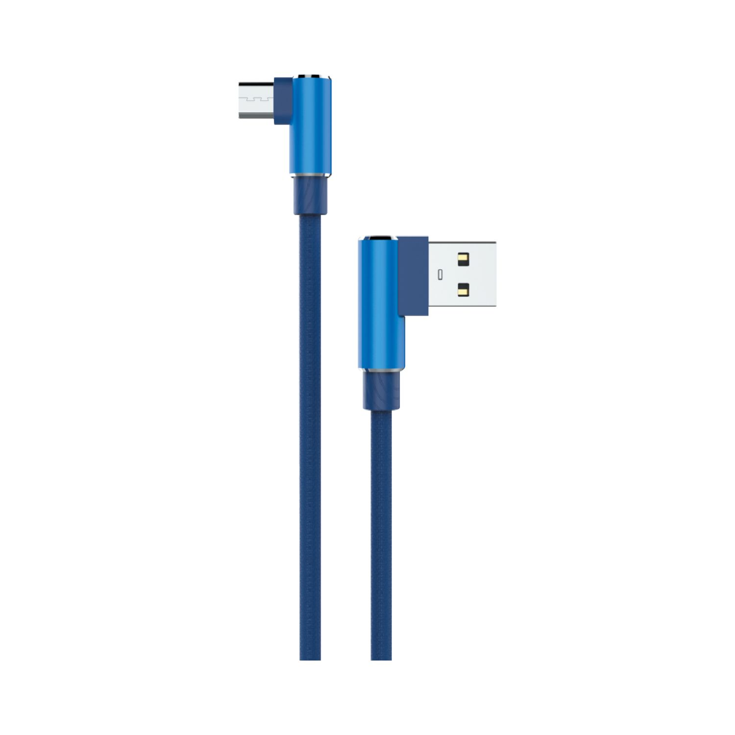 L-Form Ladekabel, 90° 2a 3m Micro Blau SUNIX USB,