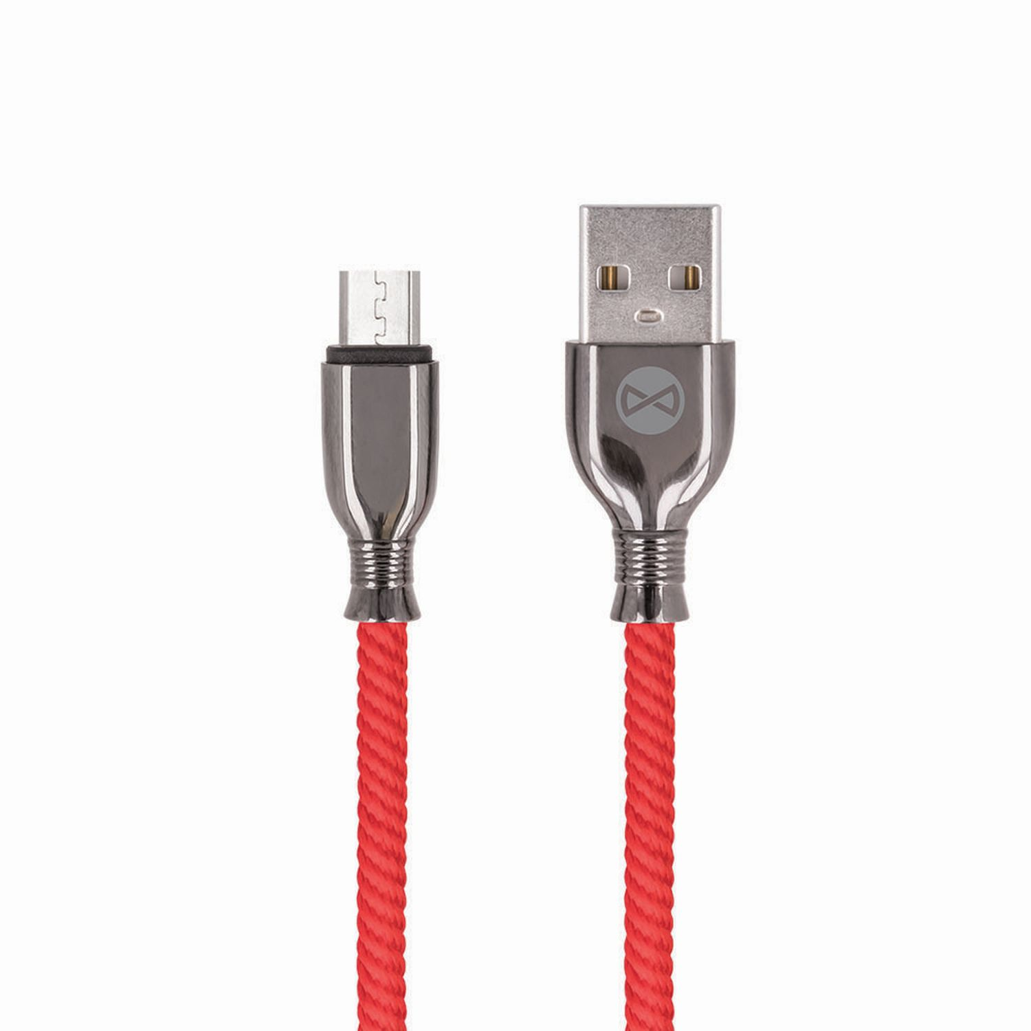 FOREVER Tornado 3A USB Anti Ladekabel, Micro Bruch, Rot