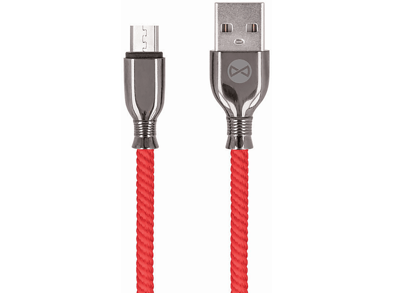 FOREVER Tornado 3A Micro USB Anti Bruch, Ladekabel, Rot