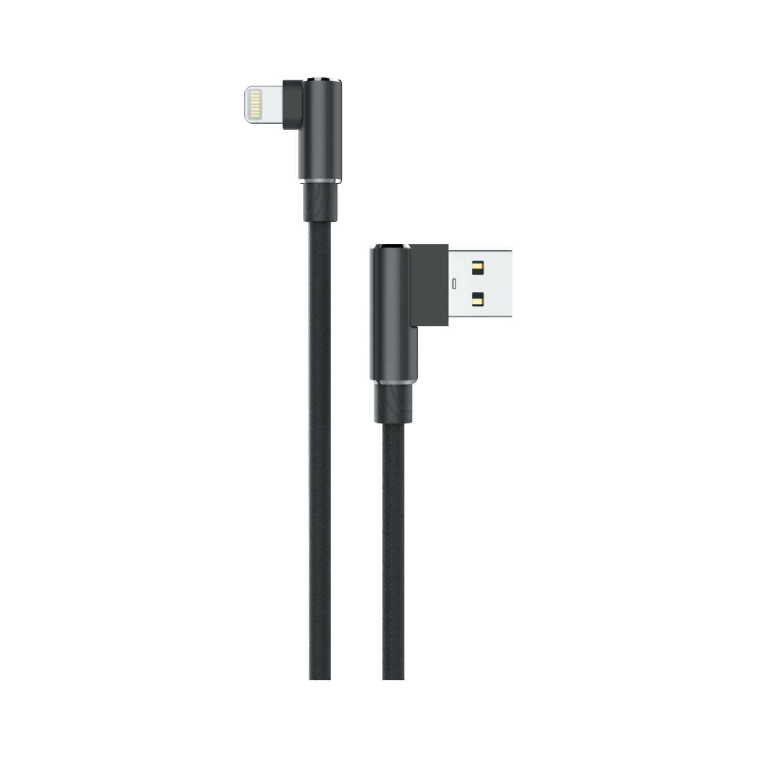 (iOS), L-Form Ladekabel, 3m 2a Lightning SUNIX Schwarz 90° iPhone