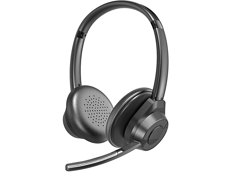 HAPPYSET Profi, On-ear Bluetooth Headset Kopfhörer Bluetooth Schwarz | Bluetooth-Kopfhörer