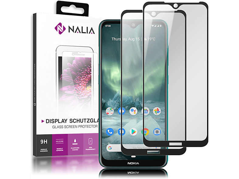NALIA (2-Pack) Schutzglas Displayschutz(für Nokia 7.2)
