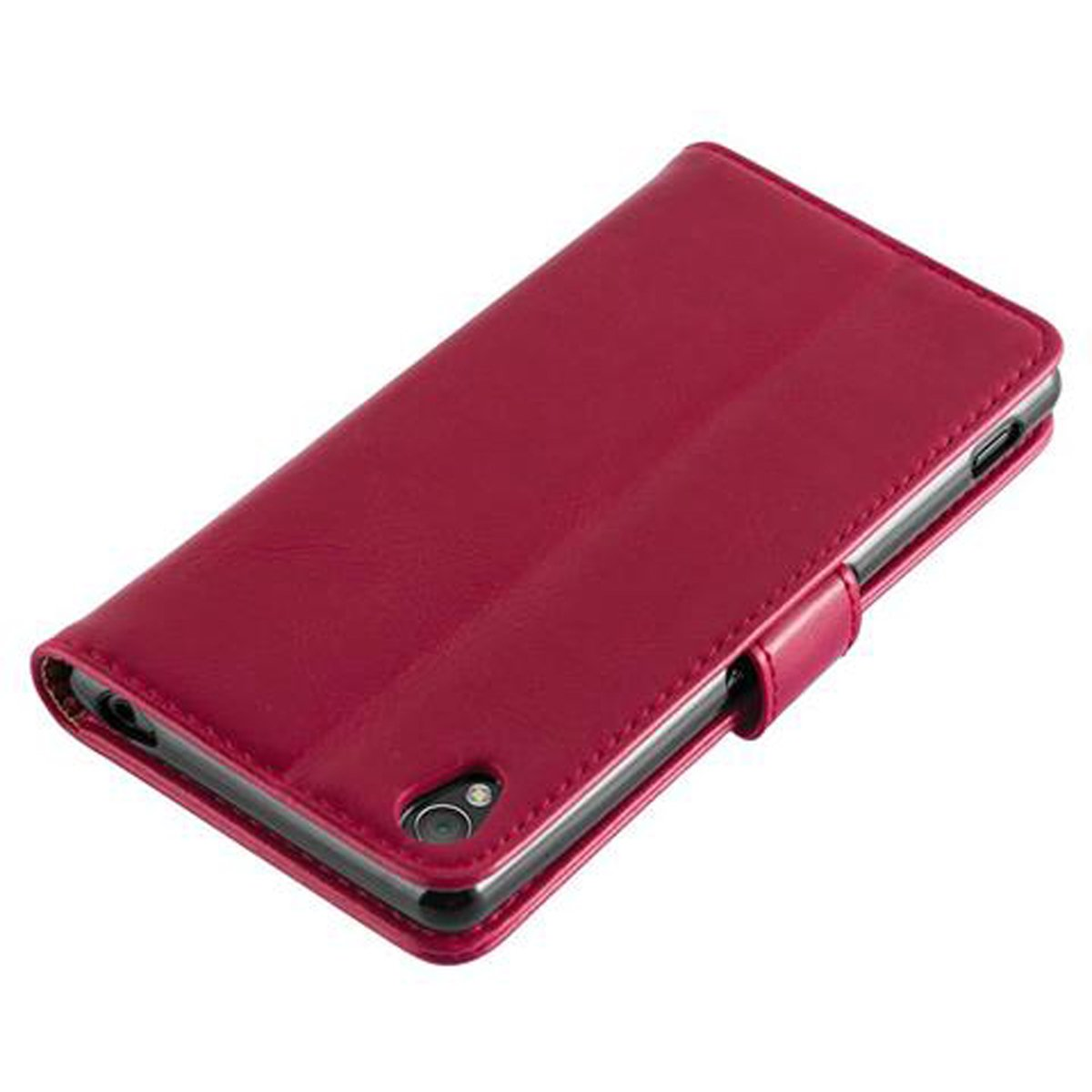 Hülle Xperia Sony, Style, Bookcover, Z3, Book WEIN Luxury CADORABO ROT