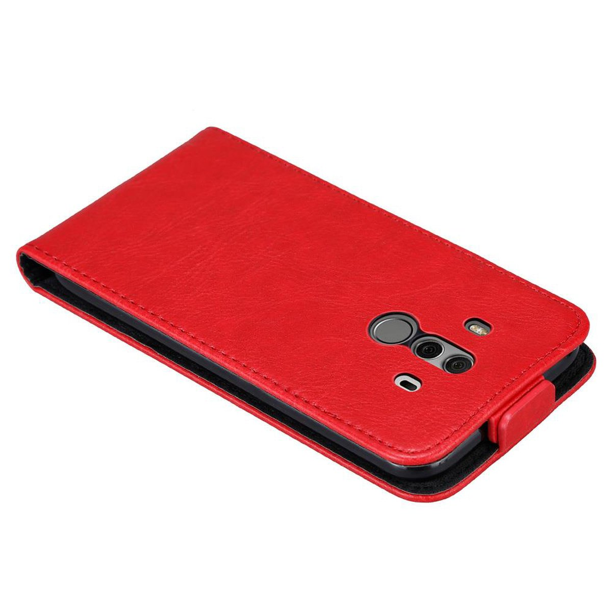 CADORABO Hülle im Flip Flip Style, APFEL Cover, ROT Huawei, 10 MATE PRO