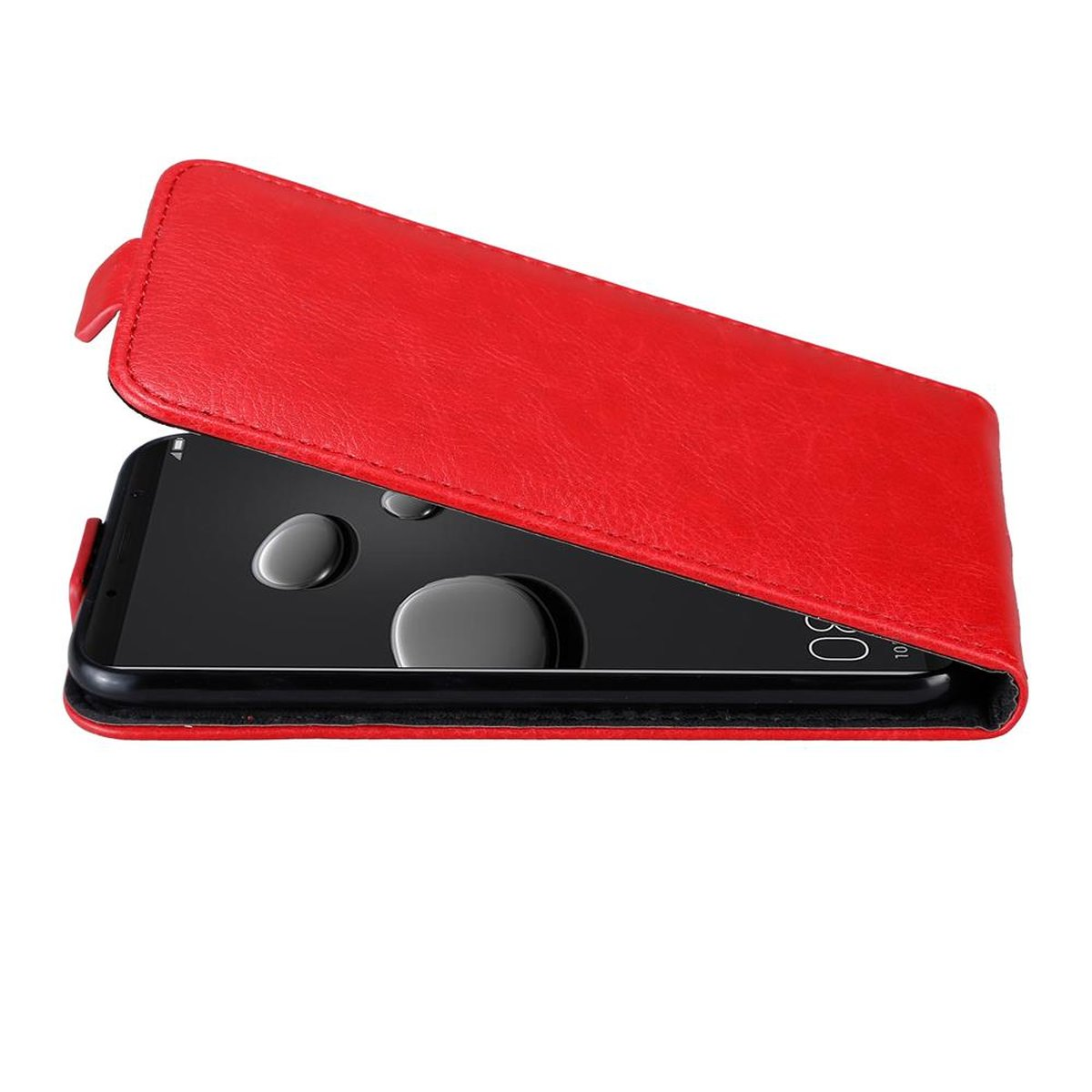 CADORABO Hülle im Flip Huawei, ROT APFEL Flip MATE Style, Cover, PRO, 10