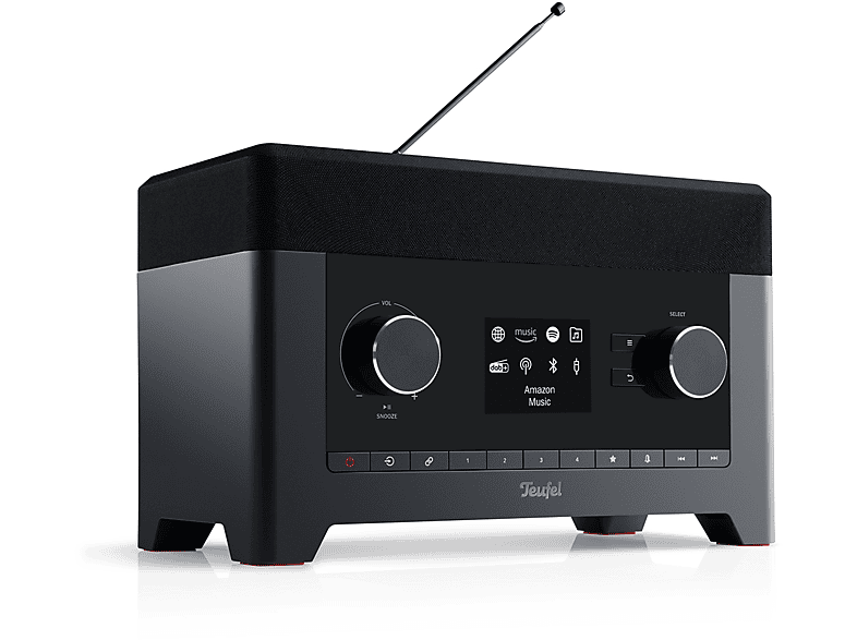 TEUFEL RADIO 3SIXTY 360-Grad Digitalradio, DAB+, FM - UKW, Internetradio, FM, DAB+, Internet Radio, Bluetooth, Schwarz