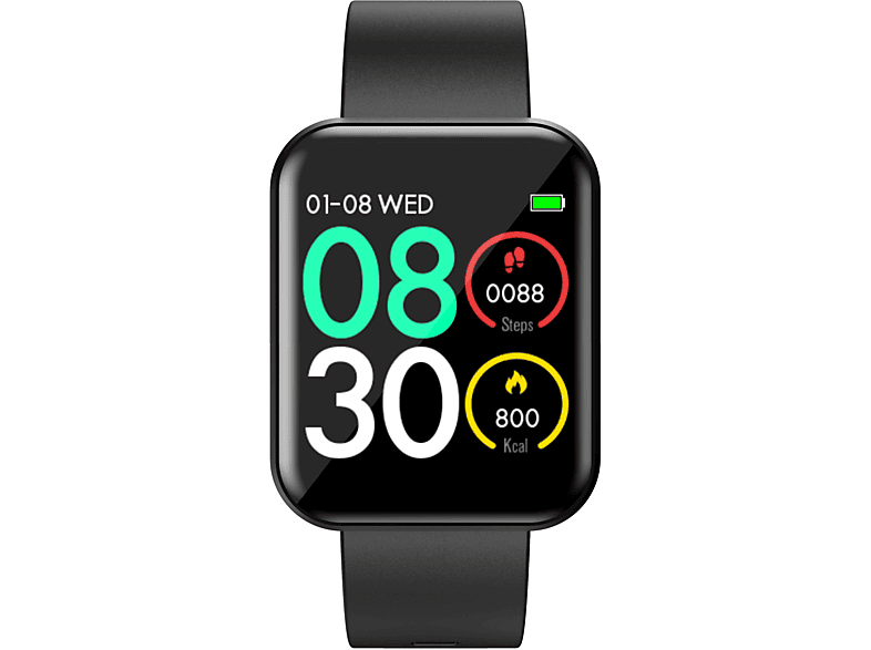 E1 schwarz Silikon, Smartwatch Pro LENOVO