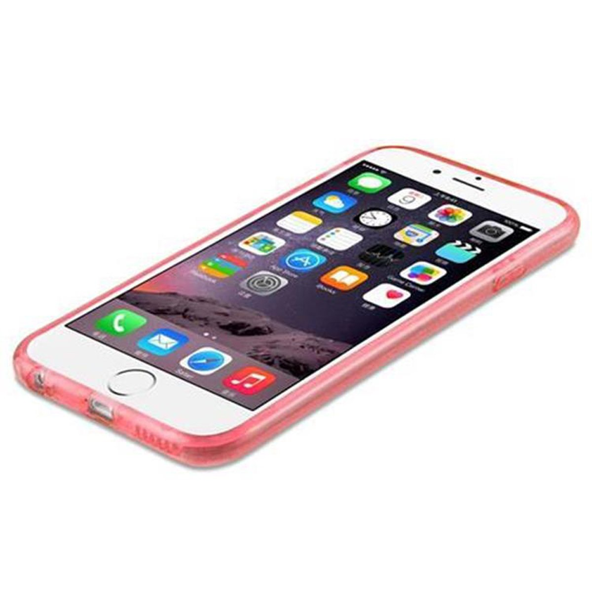 Glitzer iPhone Hard 6 im Backcover, PINK Hülle Apple, Schutzhülle / Case CADORABO 6S, STERNENSTAUB Design,