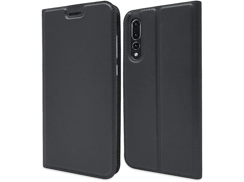 NALIA Flip Flip Huawei, Cover, P20 Pro, Schwarz Klapphülle mit Magnetverschluss, Case