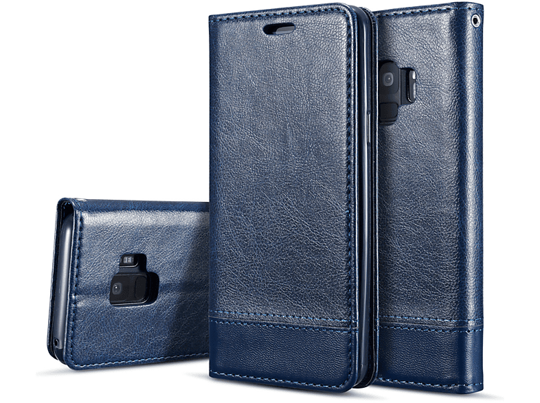 NALIA Flip Case Klapphülle mit Magnetverschluss, Flip Cover, Samsung, Galaxy S9 Plus, Blau