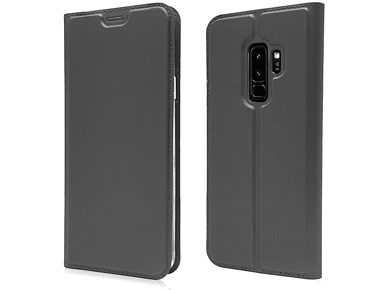 NALIA Flip Case Klapphülle mit Magnetverschluss, Flip Cover, Samsung, Galaxy S9 Plus, Schwarz