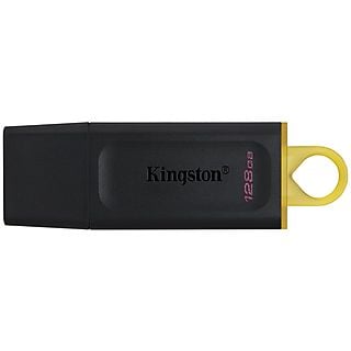 Memoria USB 128 GB  - Data Traveler Exodia KINGSTON, Negro y Amarillo