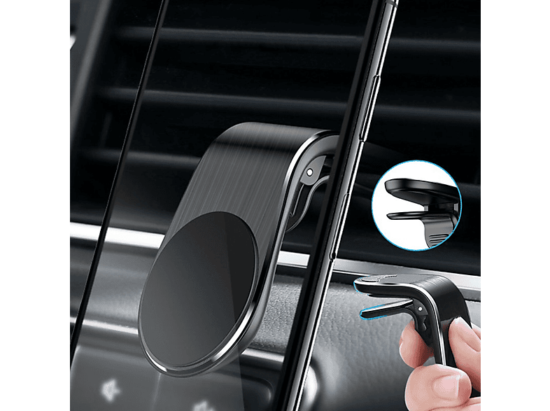 WICKED CHILI Magnet Handyhalterung Universal mit Metallplättchen für  Lüftungsgitter Lüfterhalterung Apple Samsung KFZ Handy Halterung Magnet,  schwarz