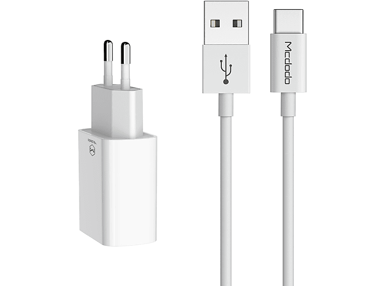 USB Ladekabel Universal, Weiß Typ-C Ladegerät MCDODO Netzteil