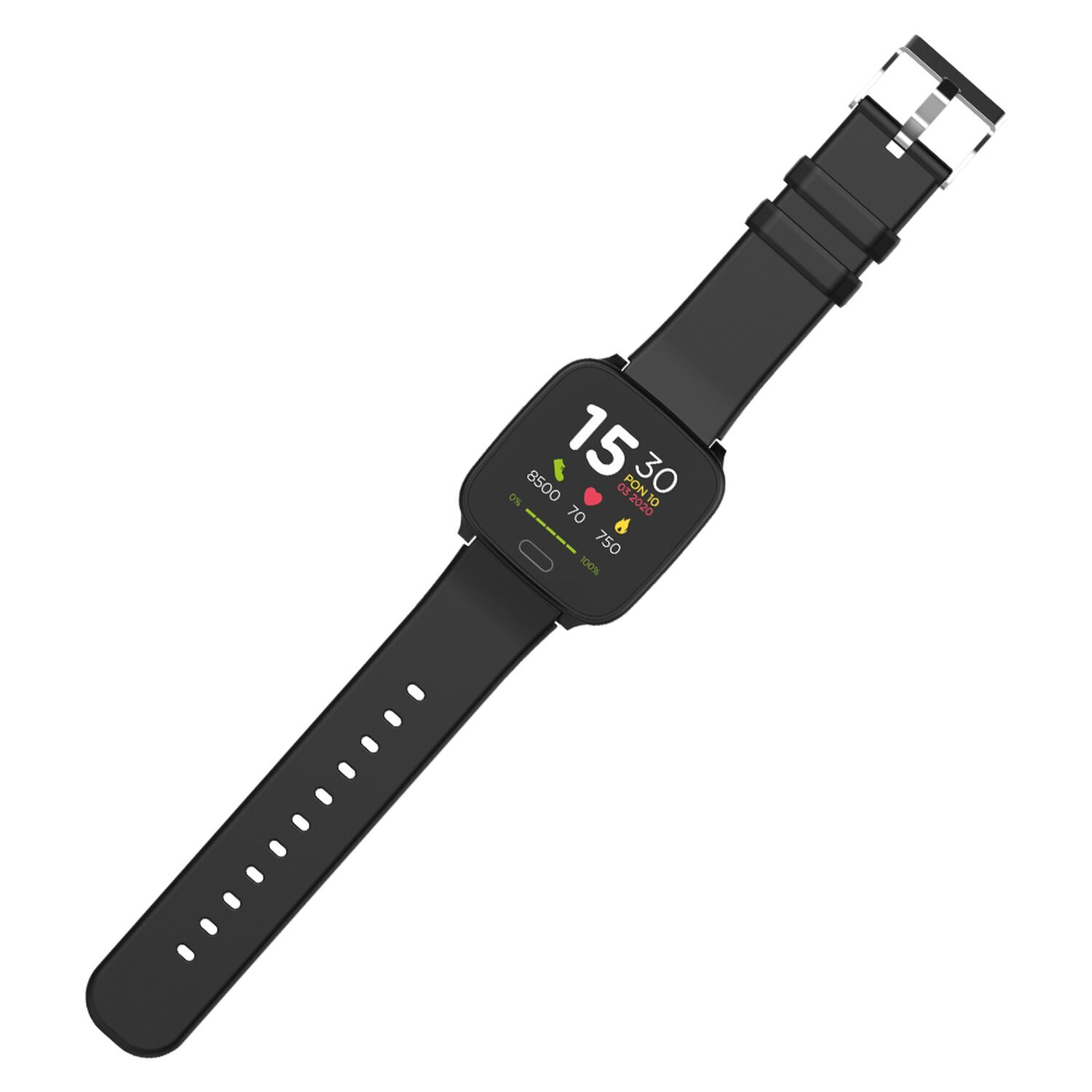 FOREVER JW-100 Kunststoff, Schwarz Smartwatch