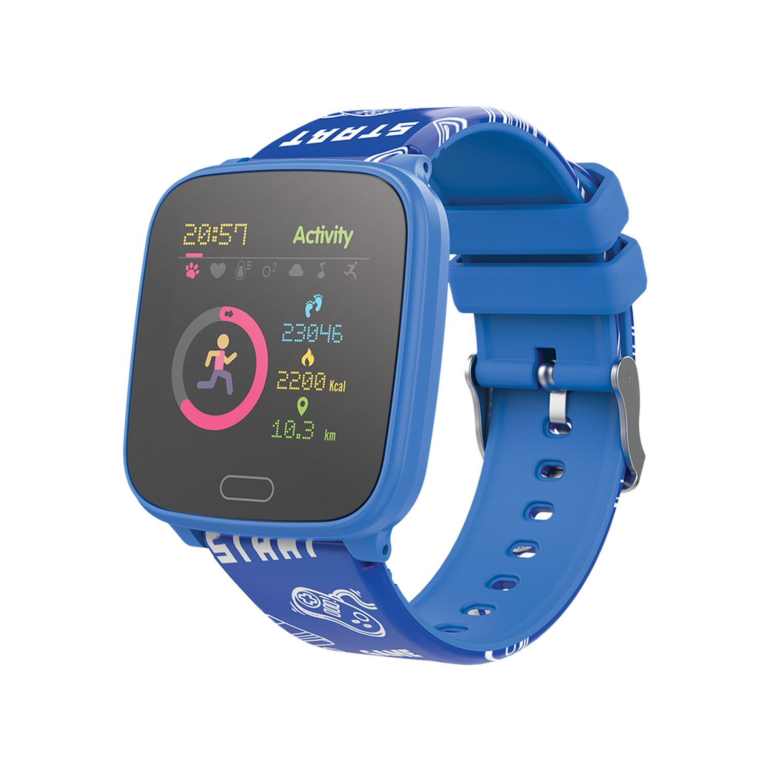 Blau Smartwatch FOREVER JW-100 Kunststoff,